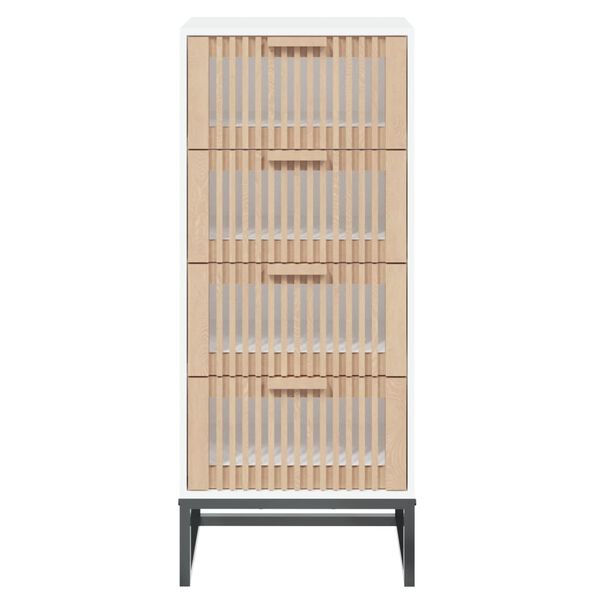 vidaXL kommode 40x30x95 cm konstrueret træ hvid
