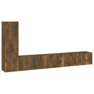 vidaXL tv-skabe 3 stk. konstrueret tr&aelig; r&oslash;get egetr&aelig;sfarve