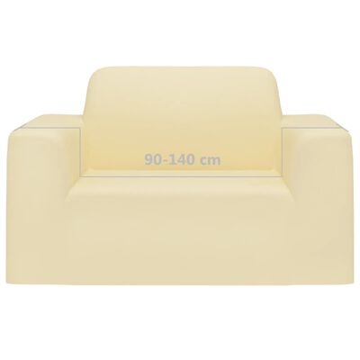vidaXL elastisk sofabetræk polyesterjersey cremefarvet