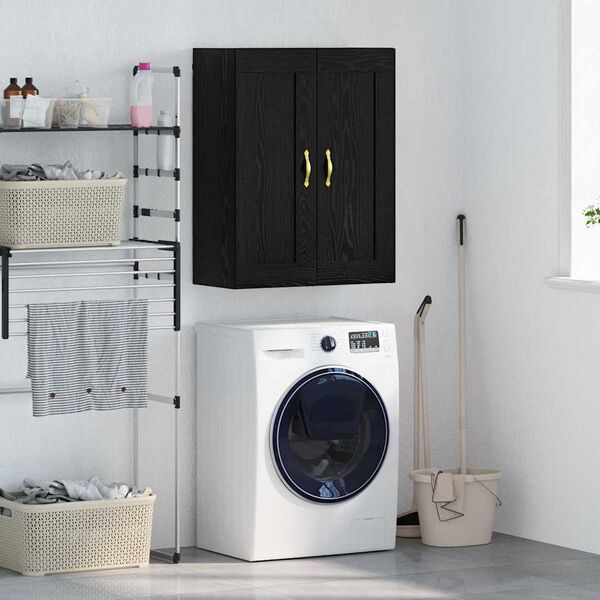 vidaXL V&aelig;gskab Sort eg 69,5 x 34 x 90 cm Konstrueret tr&aelig;