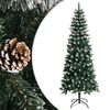 vidaXL kunstigt juletr&aelig; med juletr&aelig;sfod 210 cm PVC gr&oslash;n