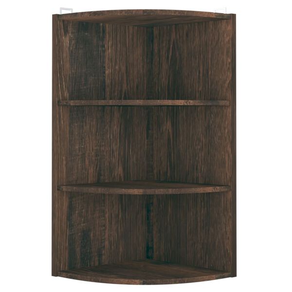 vidaXL v&aelig;gh&aelig;ngt hj&oslash;rnehylde 30x31,5x60 cm konstrueret tr&aelig; r&oslash;get eg