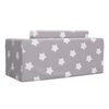 vidaXL 2-personers sovesofa til børn med stjerner blødt plys lysegrå