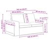 vidaXL Sofa 2 pcs Sort 182 x 80 x 82 cm Stof