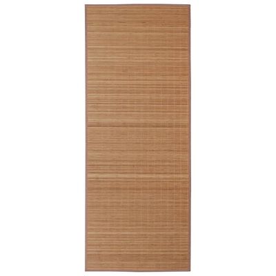 vidaXL gulvtæppe 80x300 cm rektangulært bambus brun