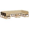 vidaXL Udend&oslash;rs sofagruppe med pude 11 pcs Hvid og Beige