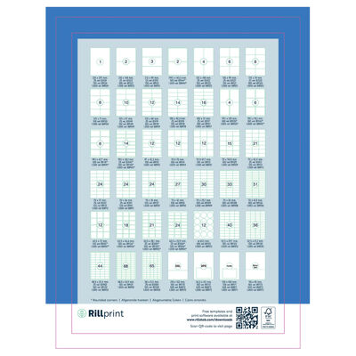 rillprint selvklæbende etiketter 105x148 mm 500 ark hvid