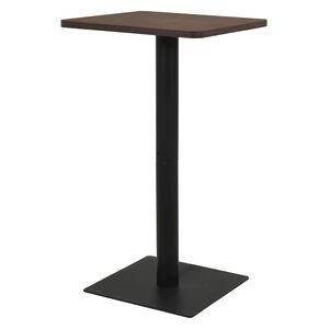 vidaXL bistrobord 60x60x107 cm m&oslash;rkt asketr&aelig;sfarvet