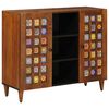 vidaXL Sideboard med hylde Valn&oslash;d 90 x 33,5 x 75 cm Massivt mangotr&aelig;