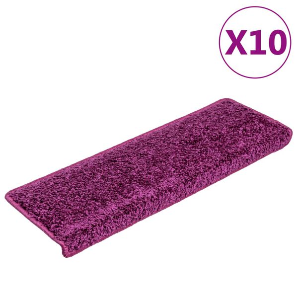 vidaXL trappem&aring;tter 10 stk. 65x21x4 cm violet rektangul&aelig;r kant
