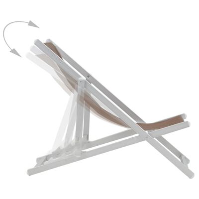 vidaXL foldbare strandstole 2 stk. aluminium og textilene brun