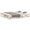 vidaXL daybed med udtr&aelig;k 90x200 cm massivt fyrretr&aelig;