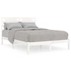 vidaXL sengeramme 120x190 cm Small Double massivt tr&aelig; hvid