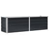 vidaXL h&aelig;vet plantekasse 160x40x45 cm galvaniseret st&aring;l antracitgr&aring;