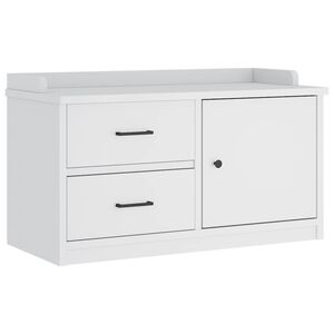 vidaXL entr&eacute;b&aelig;nk SANDNES 87x40x50 cm massivt fyrretr&aelig; hvid