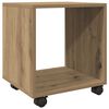 vidaXL rullebord 37x33x42,5 cm konstrueret tr&aelig; egetr&aelig;sfarve