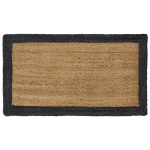 vidaXL Omr&aring;de t&aelig;ppe M&oslash;rkegr&aring; 60 x 110 cm Jute