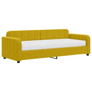 vidaXL daybed med madras 80x200 cm velour gul