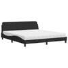vidaXL seng med madras Dover 180x200 cm velour sort