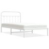 vidaXL sengeramme med sengegavl 107x203 cm metal hvid