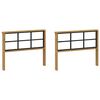 vidaXL Arml&aelig;nsmodul 2 pcs Hvid 80 x 6 x 61 cm Massivt Akacietr&aelig;