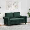 vidaXL 2-personers sofa 120 cm fl&oslash;jl m&oslash;rkegr&oslash;n