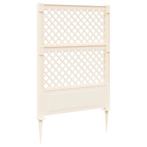 vidaXL Trellis med Spids PP Hvid