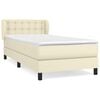 vidaXL kontinentalseng med madras 80x200 cm kunstl&aelig;der cremefarvet