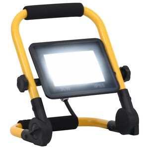 vidaXL LED-projekt&oslash;r med h&aring;ndtag 30 W koldt hvidt lys