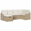 vidaXL Sofa S&aelig;t med pude med opbevaring Beige og creme polyrattan