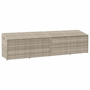 vidaXL opbevaringskasse til haven 220x50x58 cm polyrattan lysegr&aring;