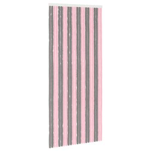vidaXL Insektgardin i chenille S&oslash;lvgr&aring; og lyser&oslash;d 100 x 230 cm 100% PP