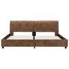vidaXL sengestel 160x200 cm imiteret ruskind brun