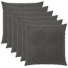 vidaXL Pudebetr&aelig;k 6 pcs HEERLEN M&oslash;rkegr&aring; 55 x 55 cm Fl&oslash;jl