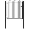 vidaXL Hegnport DRONTEN 100 x 100 cm Metal Sort L&aring;ses
