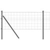 vidaXL Eurohegn Ground Fix 10 x 0,6 m PVC-belagt st&aring;l Gr&aring; Mesh