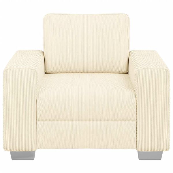 vidaXL sofastol 100x77x82 cm fl&oslash;jlsstof cremefarvet