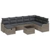 vidaXL Havesofa S&aelig;t 9 stk. Gr&aring; polyrattan