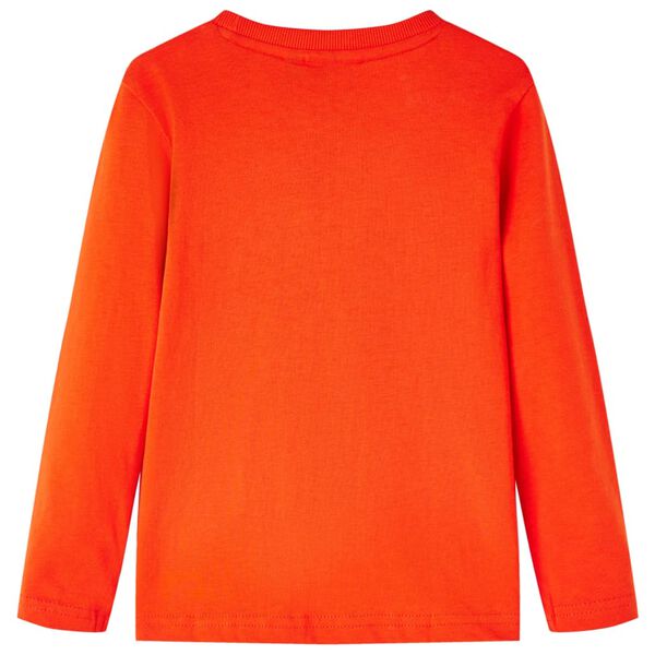 Lang&aelig;rmet T-shirt til b&oslash;rn str. 128 cm orange