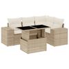 vidaXL sofas&aelig;t til haven 5 dele med hynder polyrattan beige