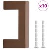vidaXL skabsh&aring;ndtag 10 stk. 64 mm rustfrit st&aring;l bronzefarvet