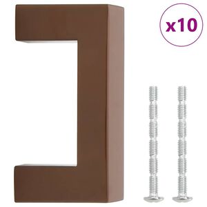 vidaXL skabsh&aring;ndtag 10 stk. 64 mm rustfrit st&aring;l bronzefarvet