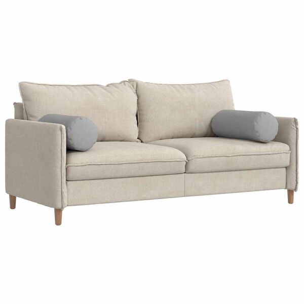 vidaXL Bolsterpuder 2 pcs Skygr&aring; &Oslash; 25 x 70 cm Stof