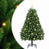 vidaXL Kunstigt Hinged Juletr&aelig; 150 LED'er Gr&oslash;n 120 cm PVC og St&aring;l