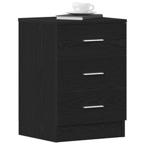 vidaXL sengebord sort egetr&aelig; 38x35x55 cm konstrueret tr&aelig;