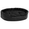 vidaXL hundekurv 90x79x20 cm plys og kunstl&aelig;der sort