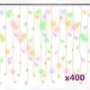 vidaXL LED-lysgardin 10 m 400 LED'er 8 funktioner farverigt lys