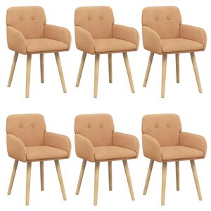 vidaXL Spisestole 6 stk. Boucl&eacute; Beige 59 x 57 x 85 cm
