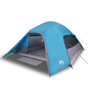 vidaXL 4-personers campingtelt vandt&aelig;t bl&aring;