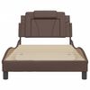 vidaXL sengeramme Viana med LED uden madras 100x200 cm brun